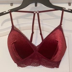 Burgundy Velvet Bralette top